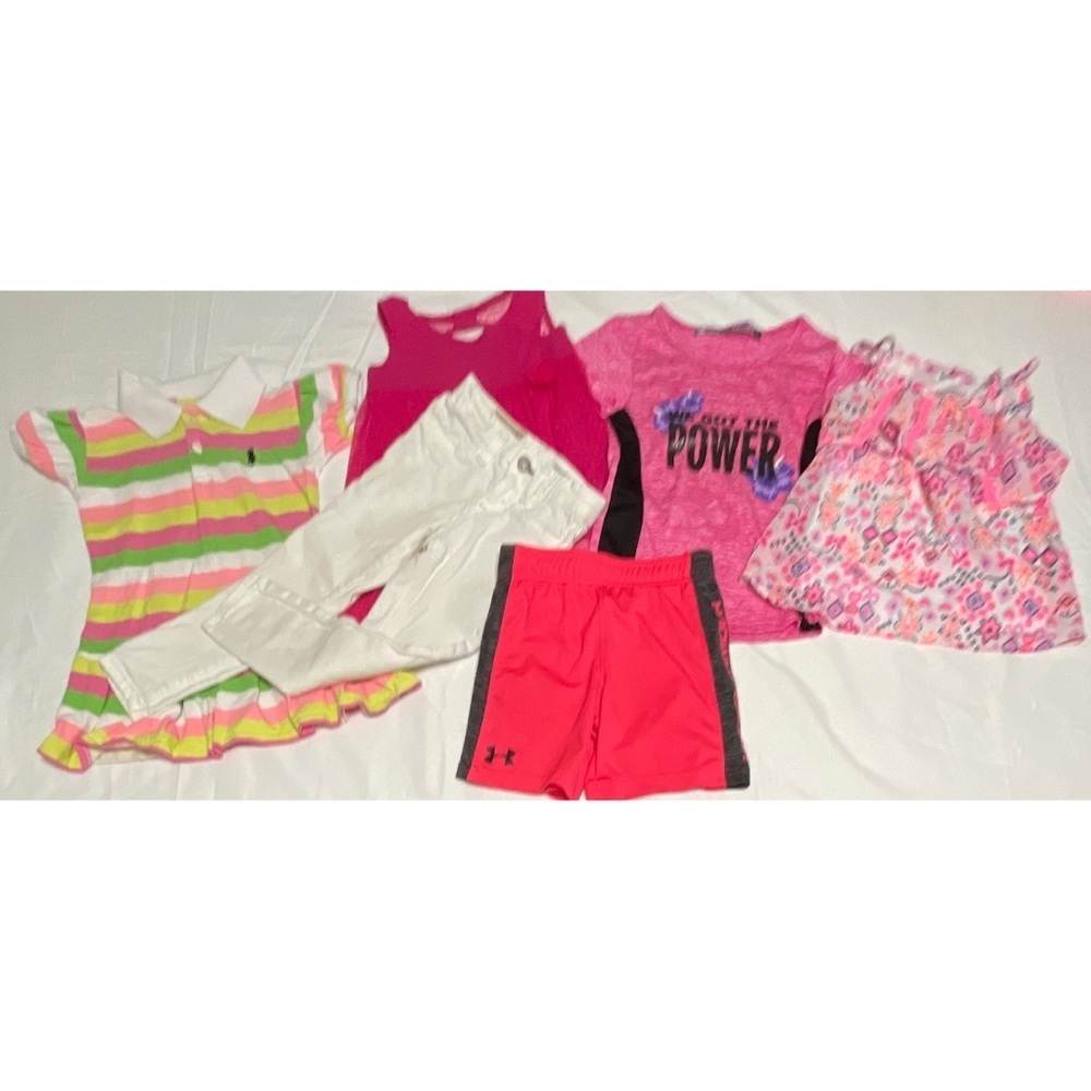 Bundle of Girls Size 4T Clothes Lot - Ralph Lauren - Under Armour & More